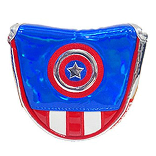 Marvel Captain-America Mallet Putter Hero Head Cover Golf Headcover Magnetic Closure