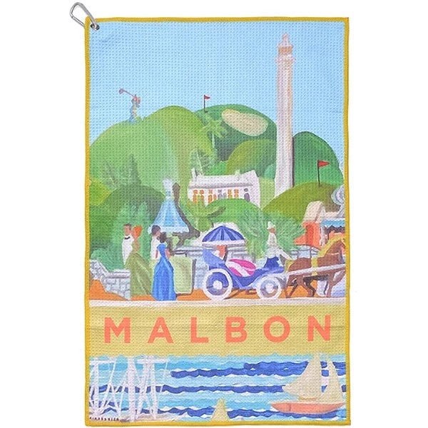 Malbon Bermuda Collection Harbour Golf Towel 100% Polyester Soft Multi Towel