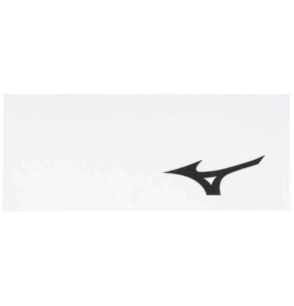 Mizuno Sports Players Run Bird Towel 100% Cotton Soft Tour (White/Black)