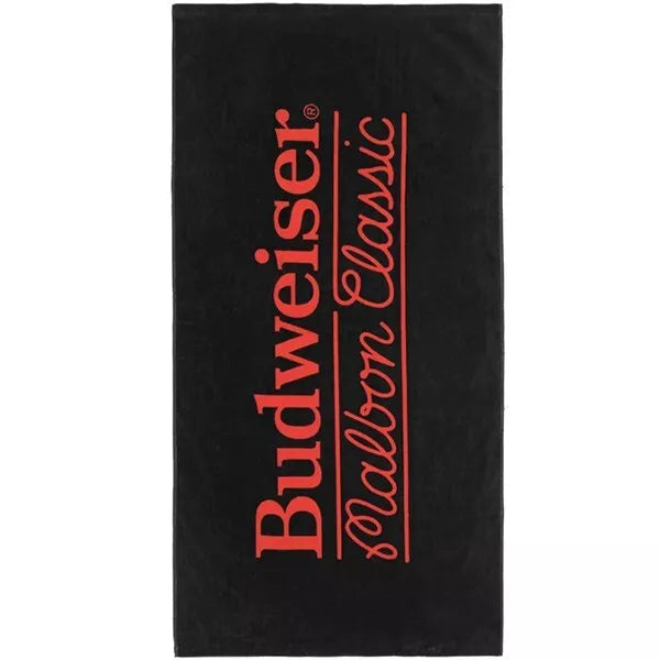 Malbon Budweiser Classic Towel 100% Polyester Soft Golf Player Tour Towel (Black)