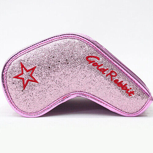 Gold Rabbit 9P Iron Head Cover Set Golf Club Headcover #5-9/P/A/S/* (Pink)