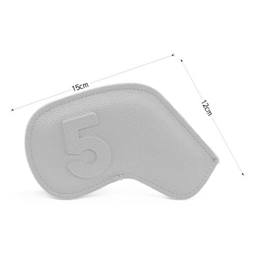 VENUS 8 Pcs Iron Head Cover 5-9/S/A/P/X Embo Golf Magnetic Headcover (White)