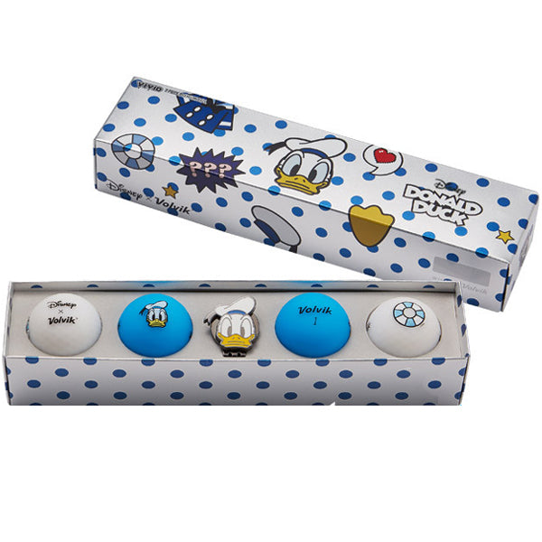 Volvik x Disney Collaboration Vivid Donald Duck Mouse Golf Balls & Ball Marker