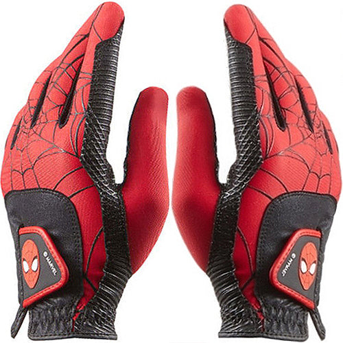Volvik Marvel Spider-Man Men's Golf Glove Spiderman Both Handed Fast Dry Lycra (Red)