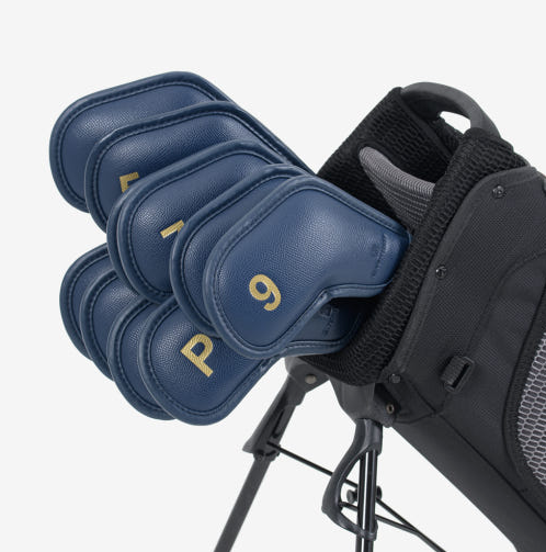 G.VENTORY 10P Iron Head Cover Golf Clubs 4-9/P/A/S/* Magnetic Closure (Epsom Navy)