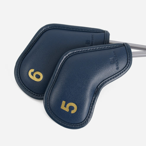 G.VENTORY 10P Iron Head Cover Golf Clubs 4-9/P/A/S/* Magnetic Closure (Epsom Navy)