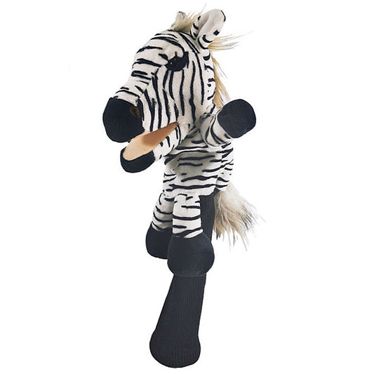 Zebra Wood Headcover Cute Plush Golf Club Head Cover