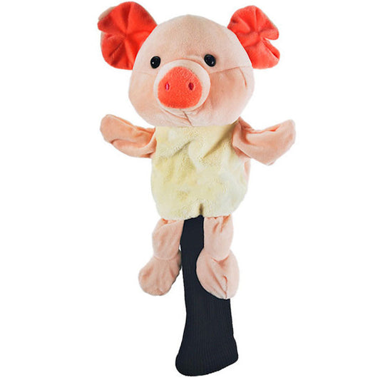 Pig Wood Headcover Cute Plush Golf Club Head Cover