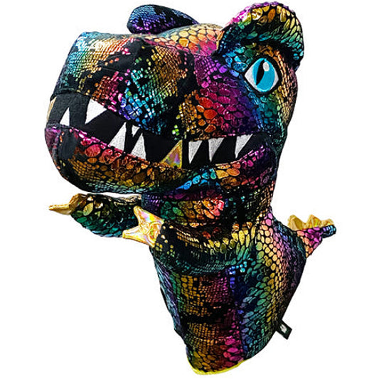 Tyrannosaurus Dinosaur Driver Head Cover Golf Cute Doll Headcover (Sparkle Black)