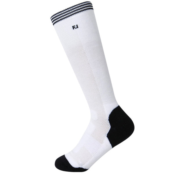 FootJoy FJ Pro Dry Women's Knee Socks Maximum Golf Comfort (White/Black)
