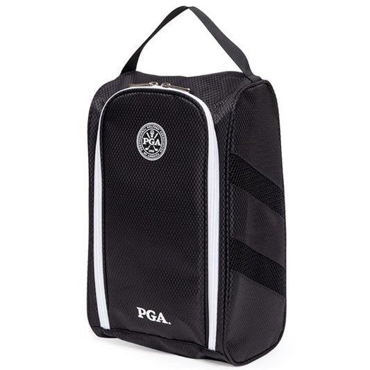 PGA Ventilated Golf Shoes Pouch Case Sports Travel Case Bag (Black)