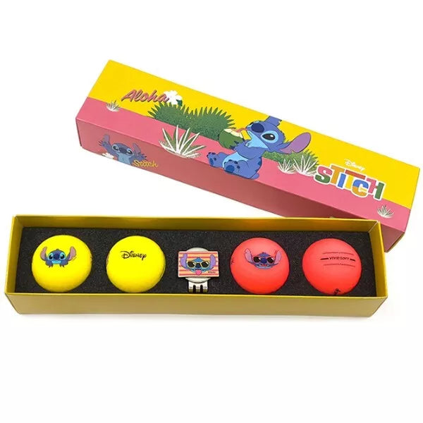 Volvik x Disney Collaboration Stitch Aloha Golf Balls & Ball Marker