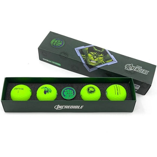 Volvik x Marvel Collaboration Hulk Golf Balls Vivid Soft & Ball Marker