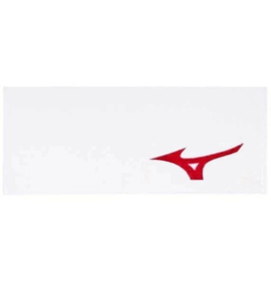 Mizuno Sports Players Run Bird Towel 100% Cotton Soft Tour (White/Red)