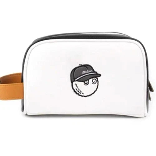 Malbon Golf Pouch Sports Tote Balls & Travel Accessories Bag (White)