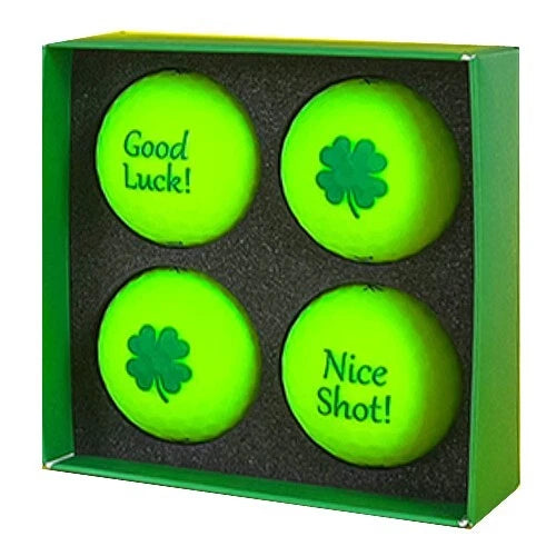 Volvik 'Good Luck - Clover' Lucky Day Golf Balls Pack New Vivid Colors Ball