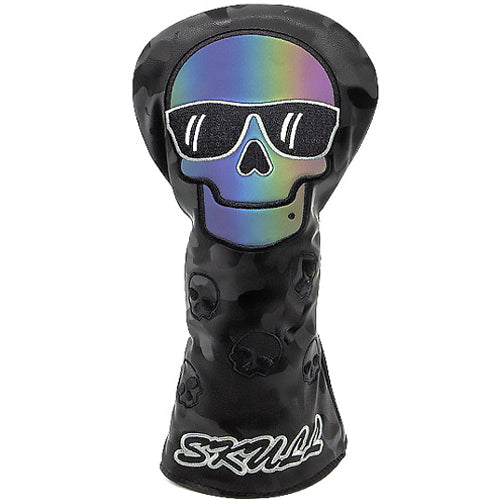 Skull Hologram Driver Headcover Golf Club Head Cover (Black)