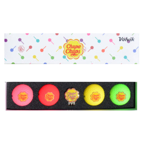Volvik x Chupa Chups Collaboration Candy Vivid Color Golf Balls with Ball Marker